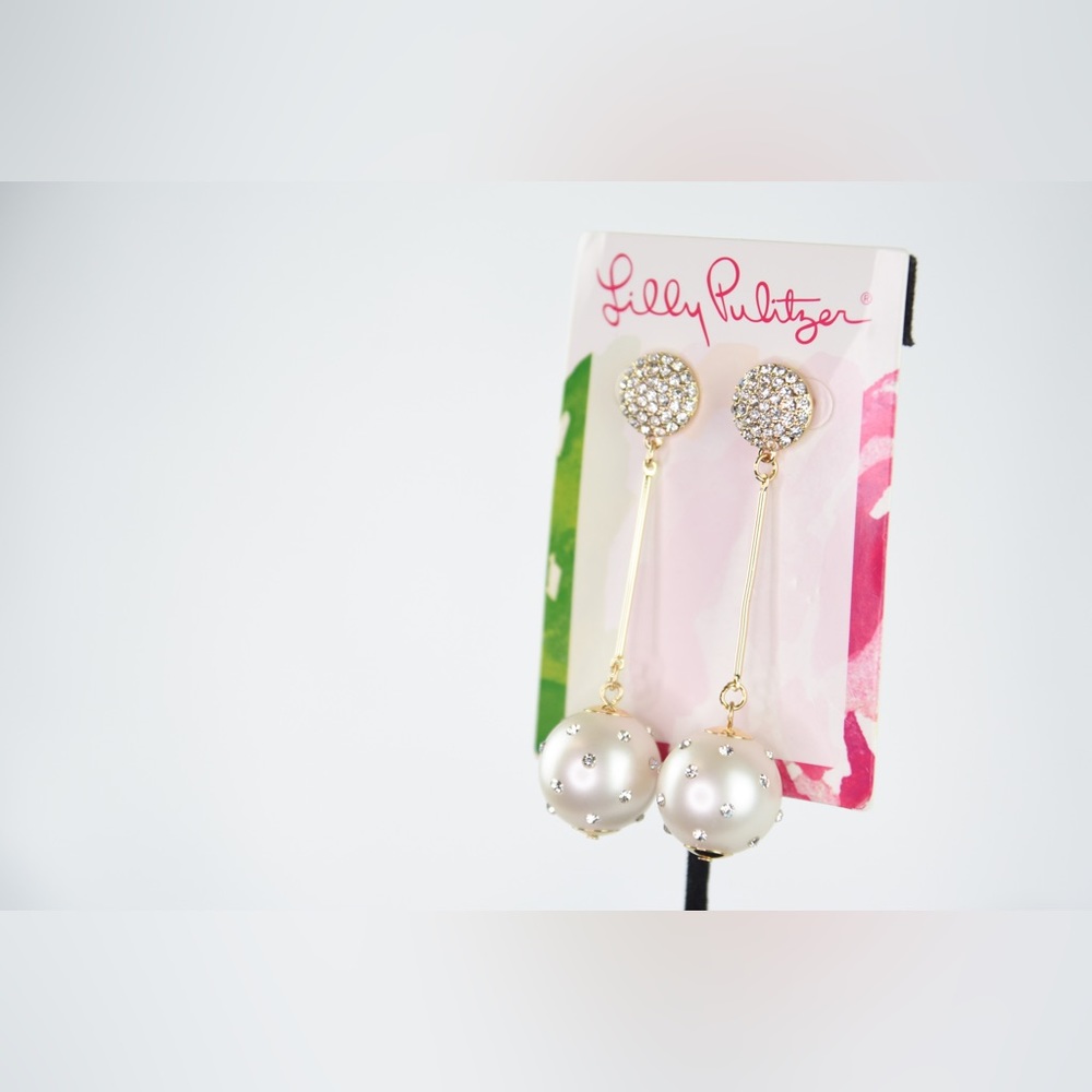 LILLY PULITZER • SPECIAL OCCASION DANGLE EARRINGS  • “COSMIC SKY PEARL”